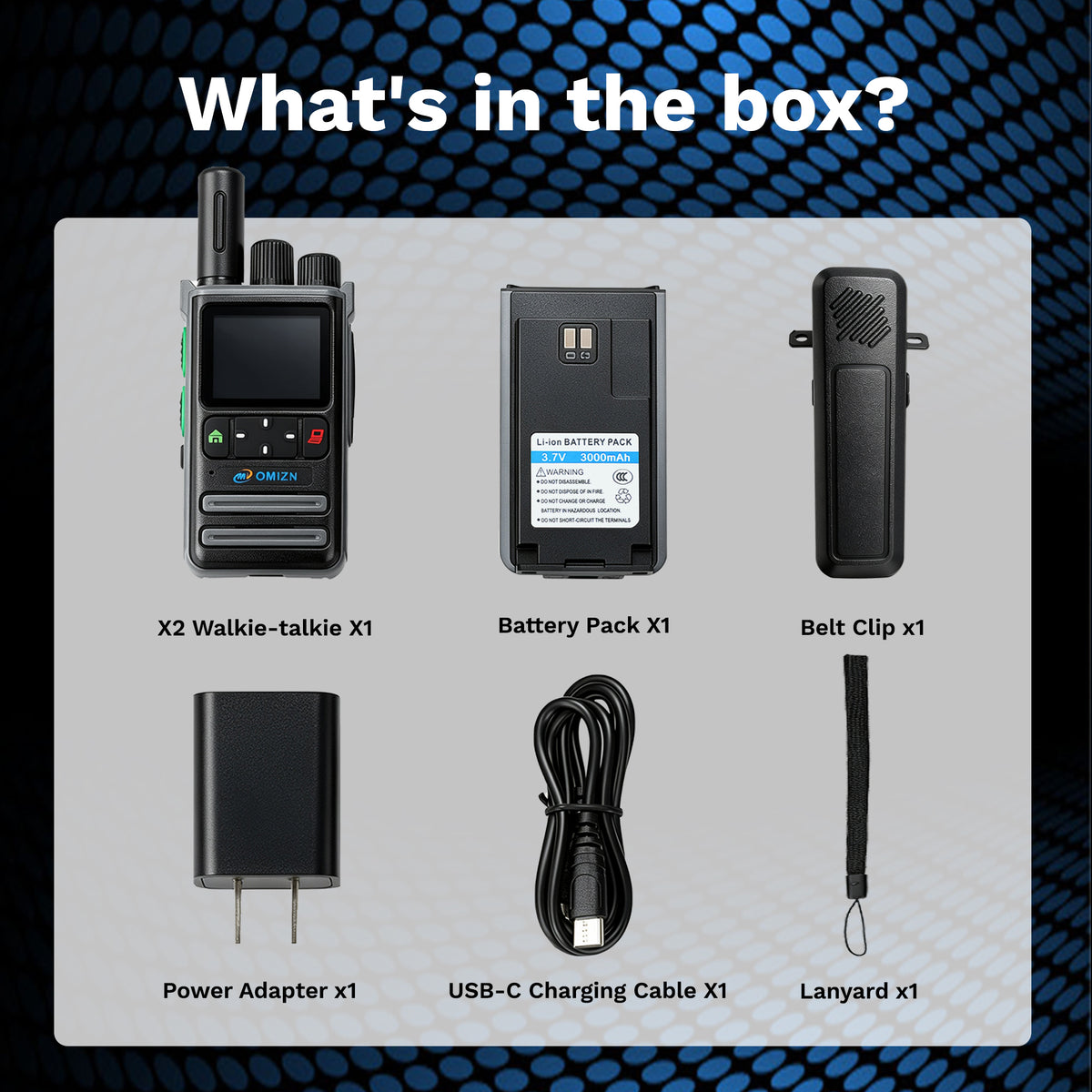 OMIZN X2 4G LTE PoC Walkie Talkie with SIM Card โ Long Range Two-Way Radio
