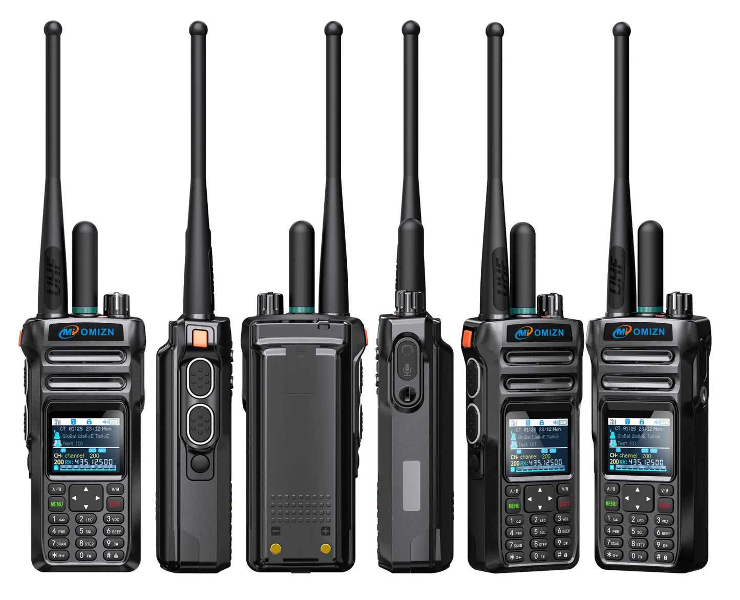 Radio bidireccional OMIZN X6 de modo dual (red pública y analógica) con canal privado de hasta 5000 millas de alcance.