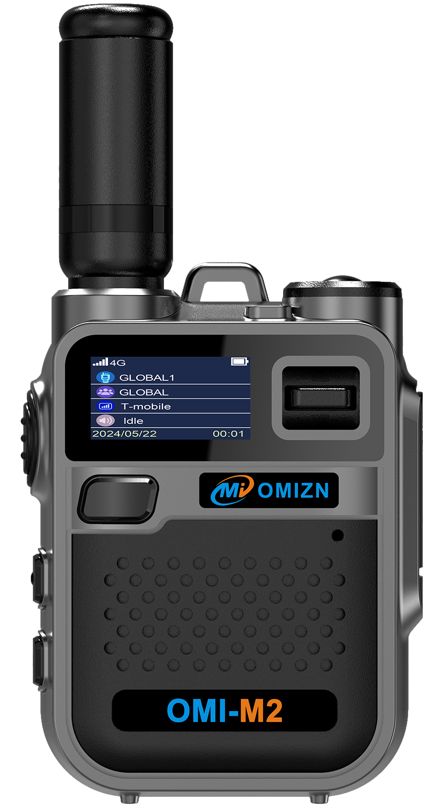 OMIZN M2 Long Range Walkie Talkie,Portable 2 Way Radio with Flashlight,Encrypted with AES256,Lightweight Walky Talky with Type C Charging,for Construction Site Hotel Security,2 Pack