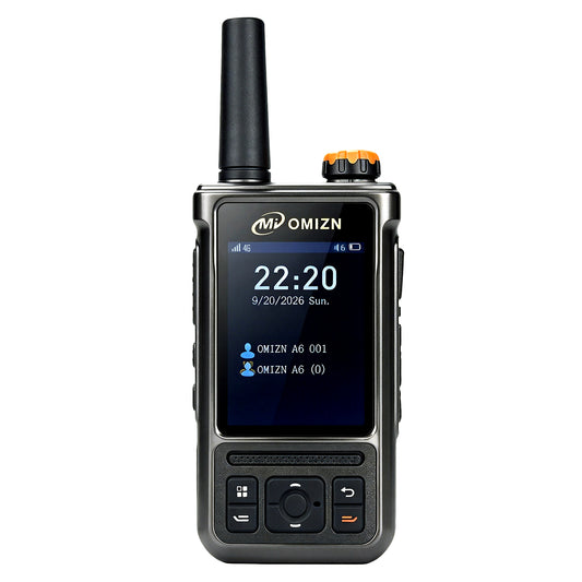 OMIZN A6 Walkie-Talkie 4G LTE de Largo Alcance con Tarjeta SIM Incluida – 1 Unidad