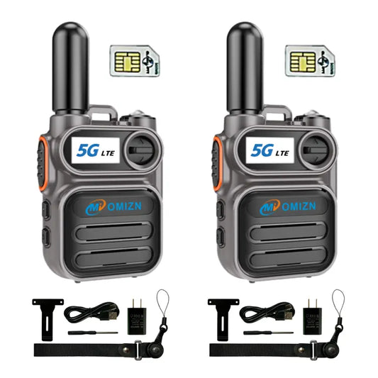 OMIZN M5 Walkie-Talkie Global – Intercomunicador de Red Pública con Cobertura Nacional e Internacional y Alcance de hasta 5000 km