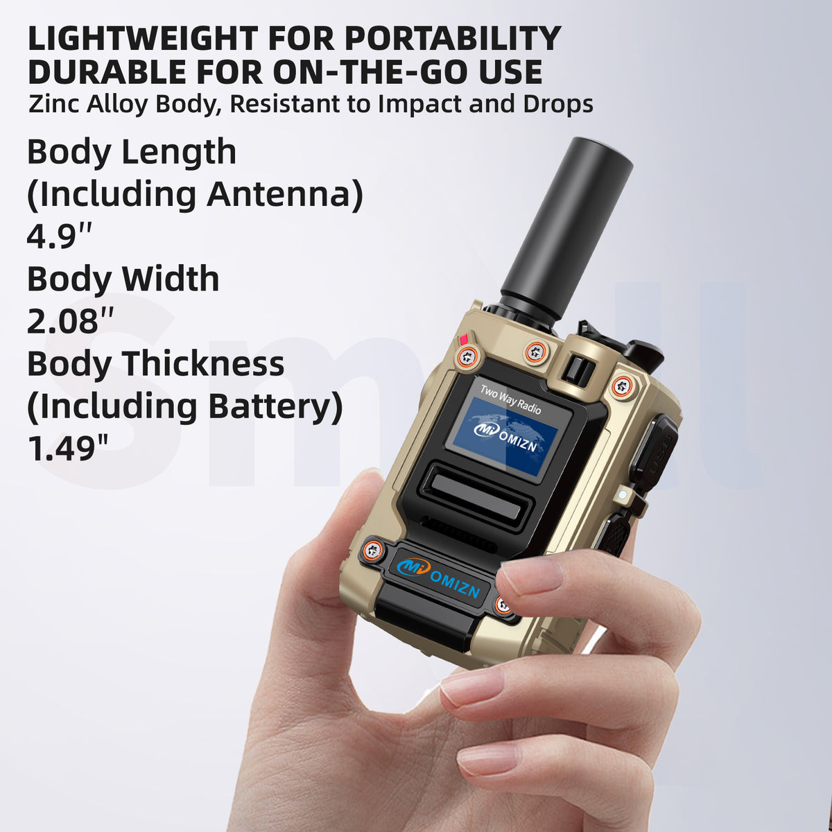Walkie-talkie global OMIZN M8: intercomunicador de red pública con alcance nacional de 5000 km y capacidad transnacional (distancia ilimitada).