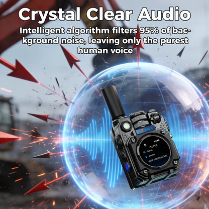 OMIZN M10 4G LTE Walkie Talkie – Comunicación de Larga Distancia +5,000 km, Sin Cuotas Mensuales