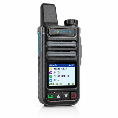 Walkie-talkie OMIZN G3 4G LTE Dual SIM, alcance ilimitado, servicio gratuito de por vida, IP65, cifrado AES256, reducción de ruido.