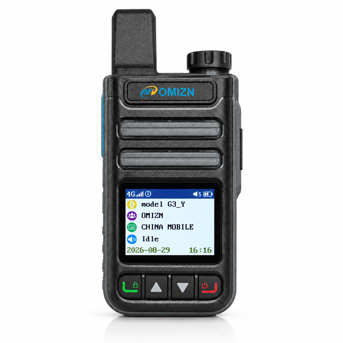 Walkie-talkie OMIZN G3 4G LTE Dual SIM, alcance ilimitado, servicio gratuito de por vida, IP65, cifrado AES256, reducción de ruido.
