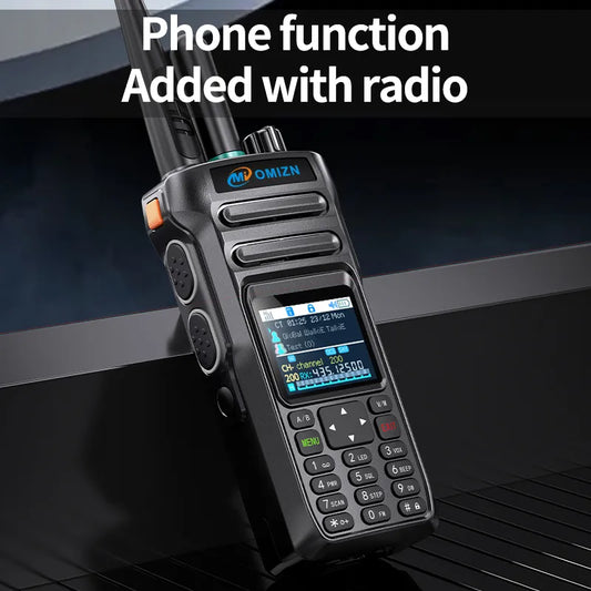 Radio bidireccional OMIZN X6 de modo dual (red pública y analógica) con canal privado de hasta 5000 millas de alcance.