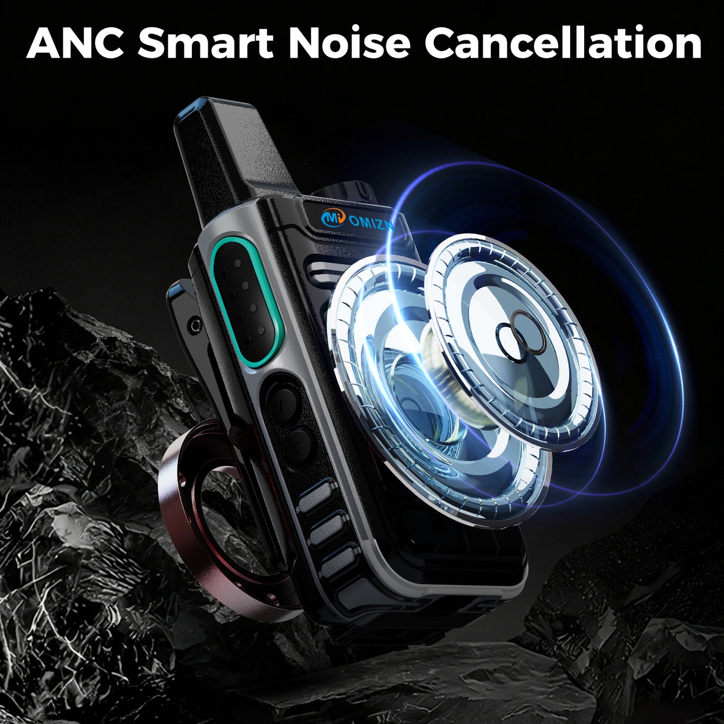 Walkie-talkie OMIZN G3 4G LTE Dual SIM, alcance ilimitado, servicio gratuito de por vida, IP65, cifrado AES256, reducción de ruido.