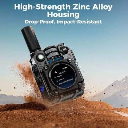 OMIZN M10 4G LTE Walkie Talkie – Comunicación de Larga Distancia +5,000 km, Sin Cuotas Mensuales