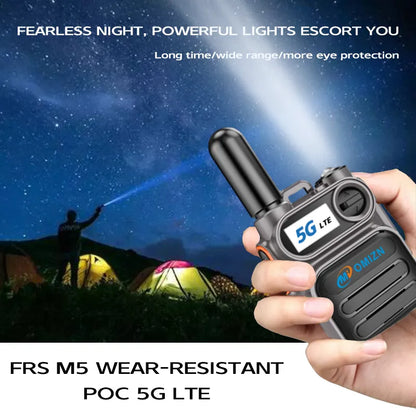 OMIZN M5 Walkie-Talkie Global – Intercomunicador de Red Pública con Cobertura Nacional e Internacional y Alcance de hasta 5000 km