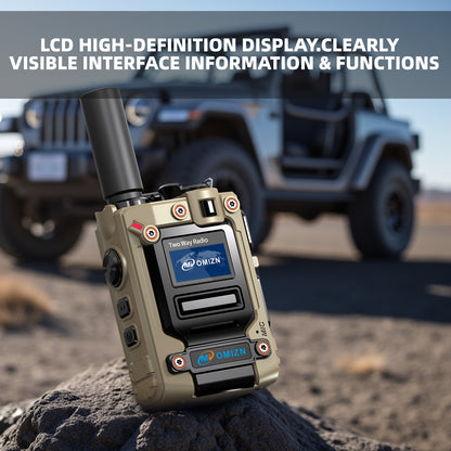 Walkie-talkie global OMIZN M8: intercomunicador de red pública con alcance nacional de 5000 km y capacidad transnacional (distancia ilimitada).