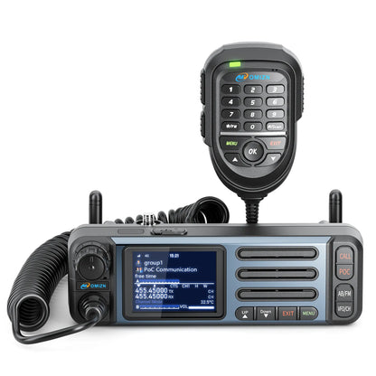 Transceptor OMIZN CT5 UHF/4G, radio móvil de doble banda, alcance ilimitado, 35 W, compatible con Android, radio para vehículo, repetidor Zello/RealPTT, GPS.
