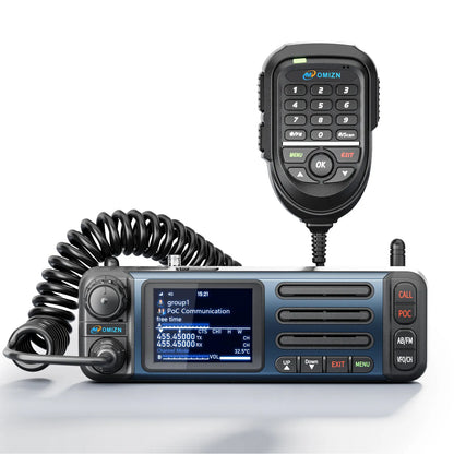 Transceptor OMIZN CT5 UHF/4G, radio móvil de doble banda, alcance ilimitado, 35 W, compatible con Android, radio para vehículo, repetidor Zello/RealPTT, GPS.