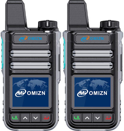 Walkie-talkie OMIZN G3 4G LTE Dual SIM, alcance ilimitado, servicio gratuito de por vida, IP65, cifrado AES256, reducción de ruido.