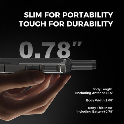 Walkie-talkie OMIZN T6 4G PoC con tarjeta SIM; alcance ilimitado y cobertura celular en todo el mundo.
