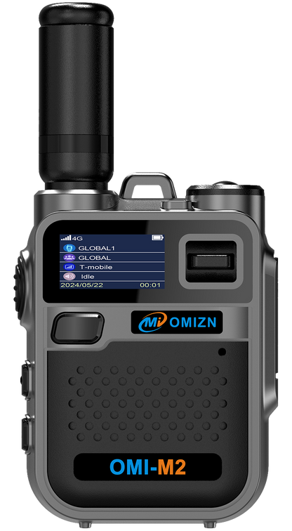 OMIZN M2 Long Range Walkie Talkie,Portable 2 Way Radio with Flashlight,Encrypted with AES256,Lightweight Walky Talky with Type C Charging,for Construction Site Hotel Security,2 Pack