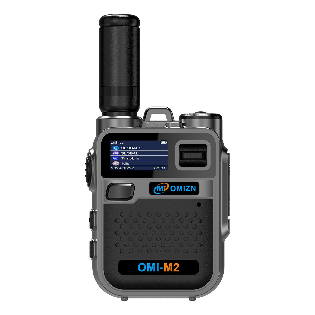 OMIZN M2 Long Range Walkie Talkie,Portable 2 Way Radio with Flashlight,Encrypted with AES256,Lightweight Walky Talky with Type C Charging,for Construction Site Hotel Security,2 Pack