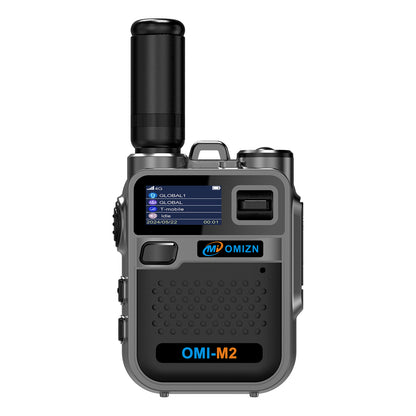 OMIZN M2 Long Range Walkie Talkie,Portable 2 Way Radio with Flashlight,Encrypted with AES256,Lightweight Walky Talky with Type C Charging,for Construction Site Hotel Security,2 Pack