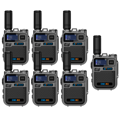 OMIZN M2 Long Range Walkie Talkie,Portable 2 Way Radio with Flashlight,Encrypted with AES256,Lightweight Walky Talky with Type C Charging,for Construction Site Hotel Security,2 Pack