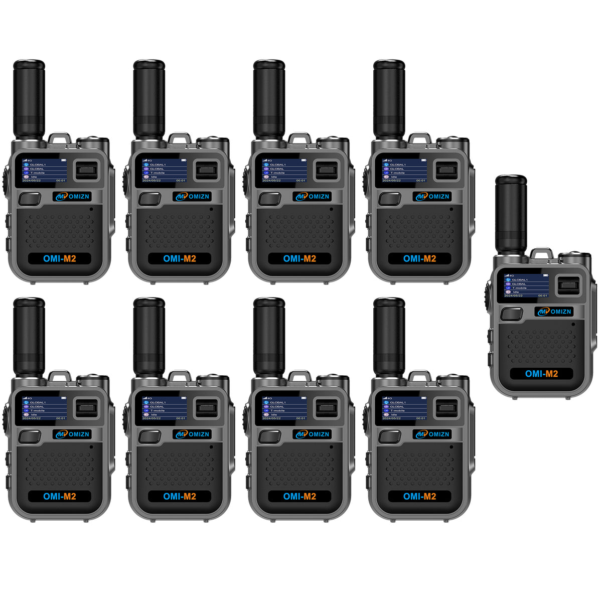OMIZN M5 Global Walkie Talkie Unlimited Range, 4G LTE PoC Two Way Radio with AES256 Encryption Flashlight for Outdoor