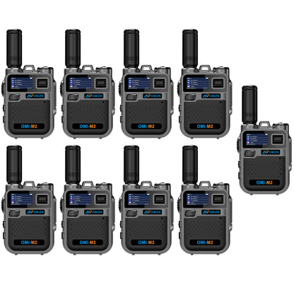 OMIZN M2 Long Range Walkie Talkie,Portable 2 Way Radio with Flashlight,Encrypted with AES256,Lightweight Walky Talky with Type C Charging,for Construction Site Hotel Security,2 Pack