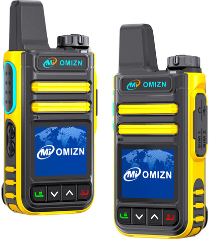 Walkie-talkie OMIZN G3 4G LTE Dual SIM, alcance ilimitado, servicio gratuito de por vida, IP65, cifrado AES256, reducción de ruido.